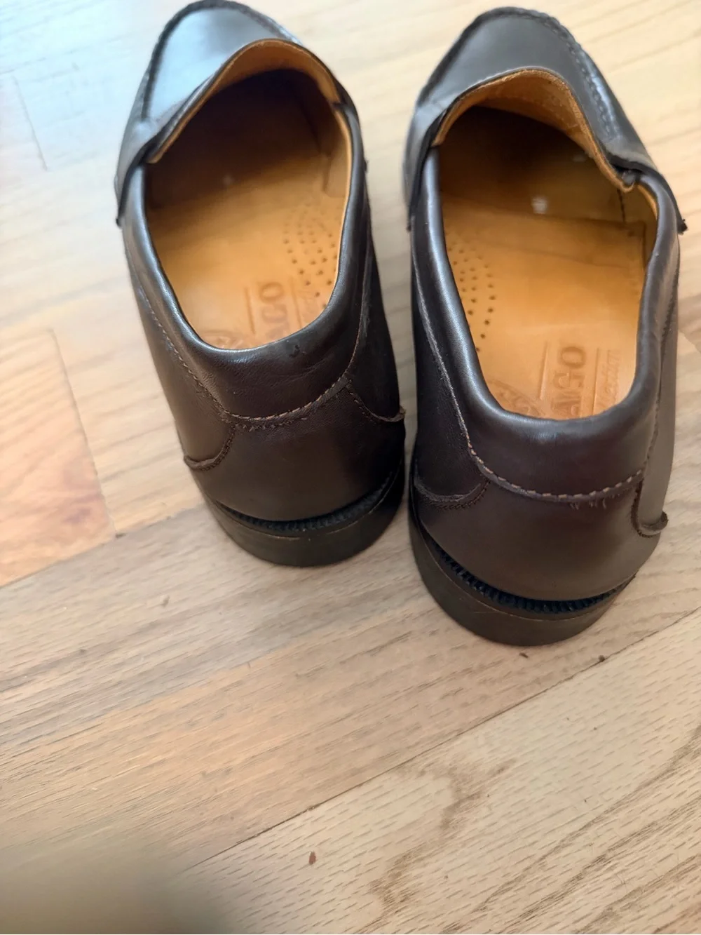 Sebago Dark Brown Leather Penny Loafers